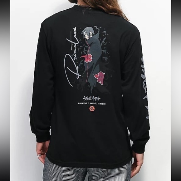 Primitive x Naruto Crows Black Long Sleeve T-Shirt - Picture 7 of 7